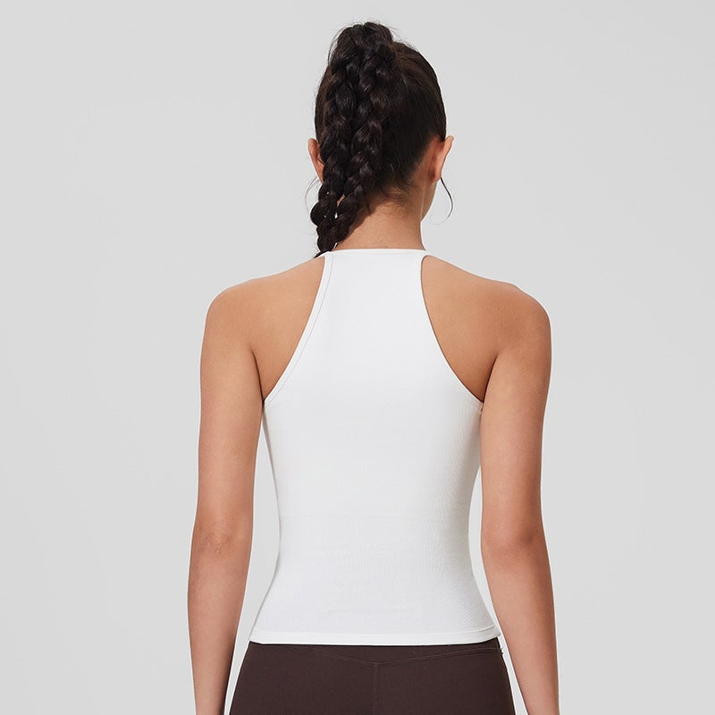 Yujia'S New Breathable Padded Vest Yoga Wear Beautiful Back Fixed One-Cup Quick-Drying Casual Outdoor Sports Top - Image 4
